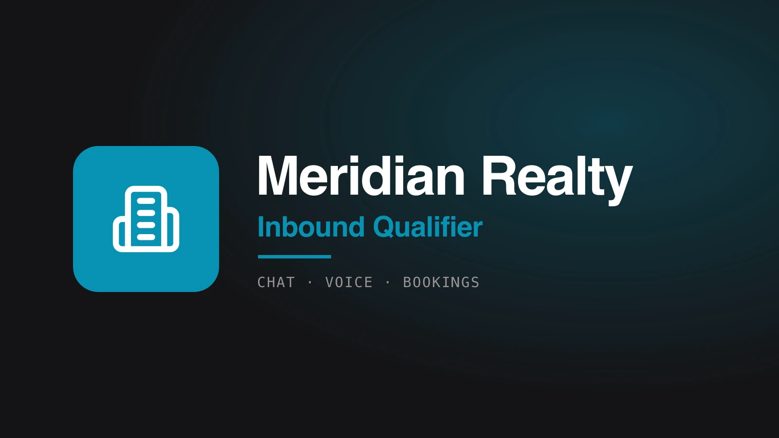 Meridian Realty workflow, built by Nuvero AI