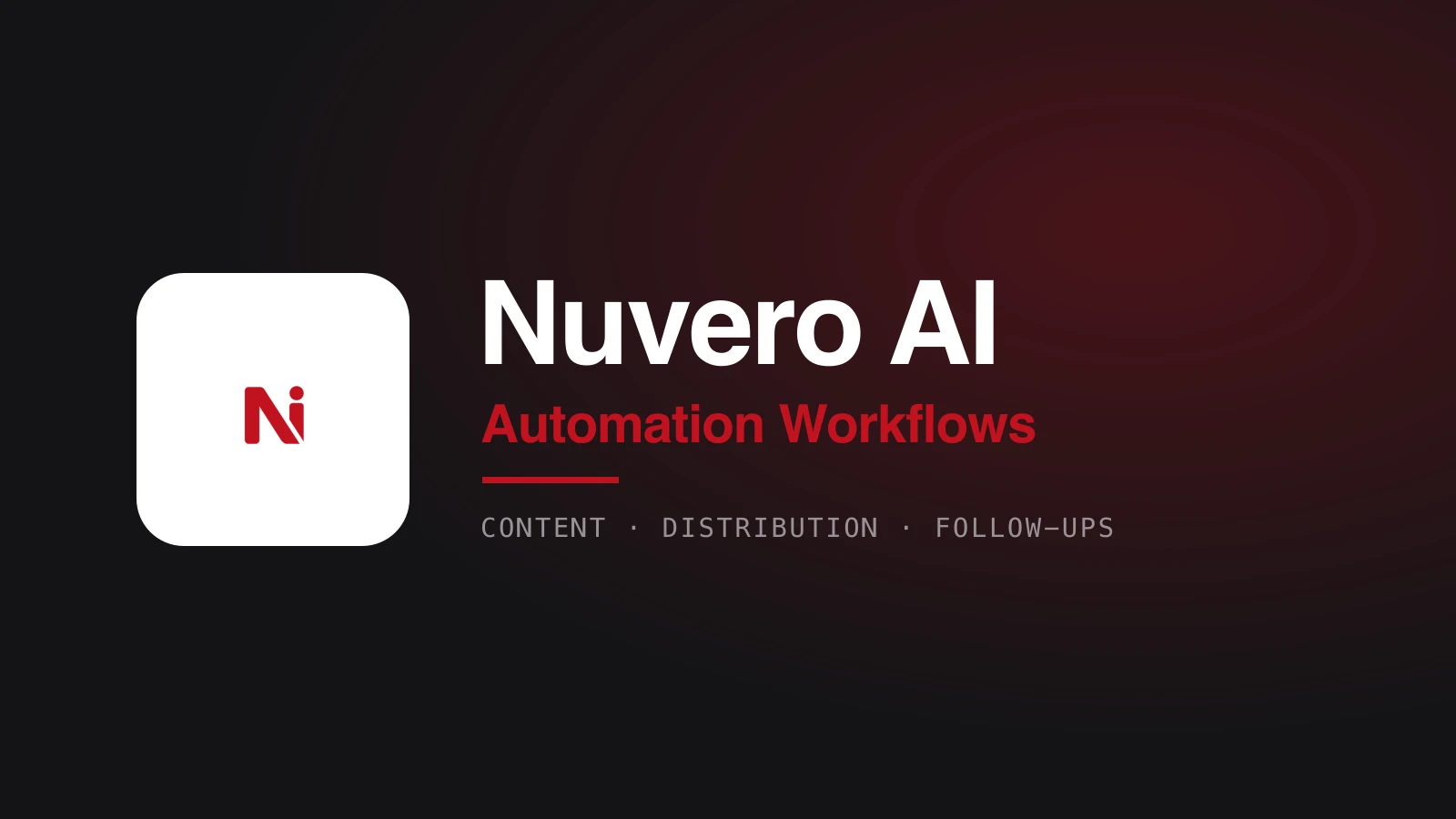 Nuvero AI workflow, built by Nuvero AI